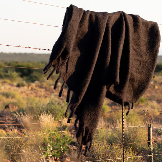 Karoo Midnight Mohair Blanket