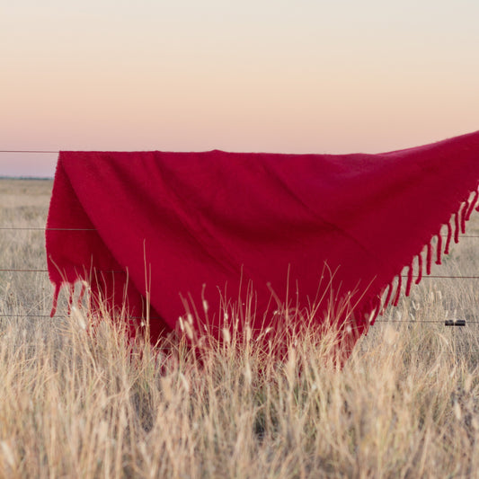 Boerboon Red Mohair Blanket