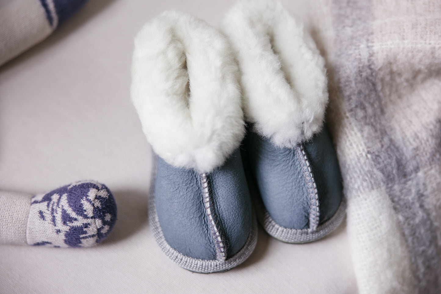 100% Sheepskin Wool Pantoffels - Kids