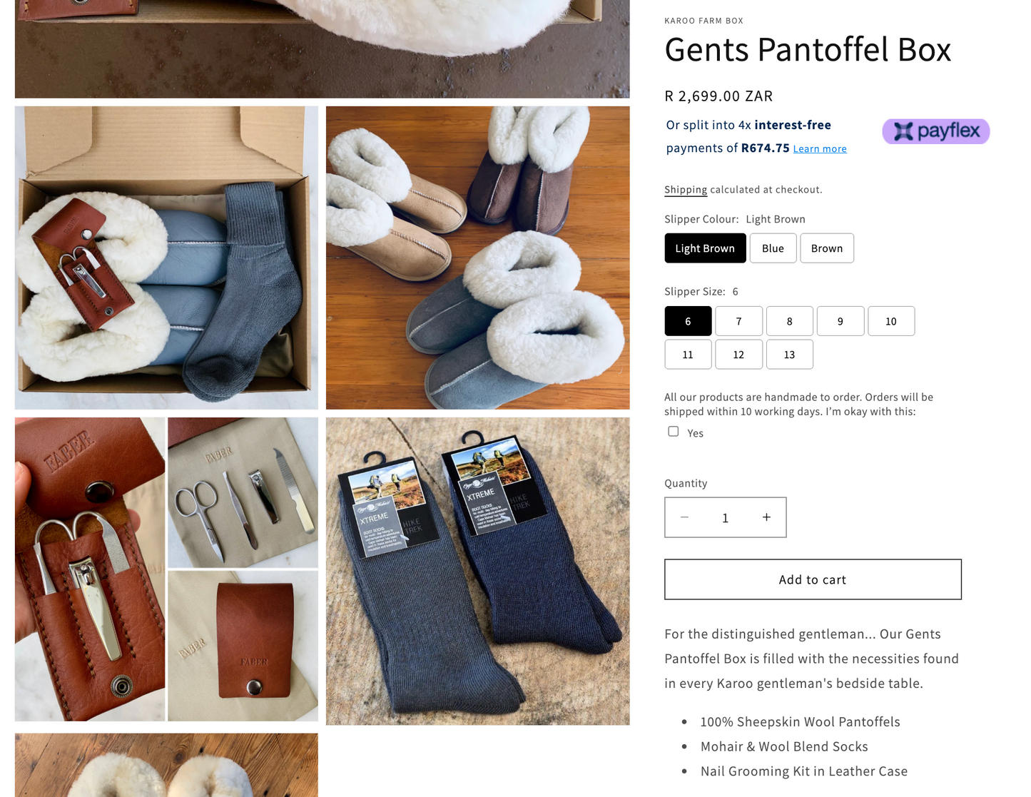 Gents Pantoffel Box