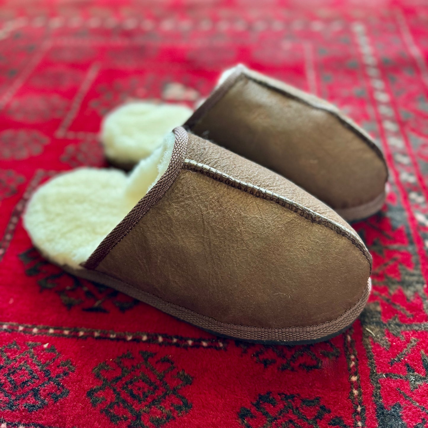 100% Wool Slip-on Pantoffels