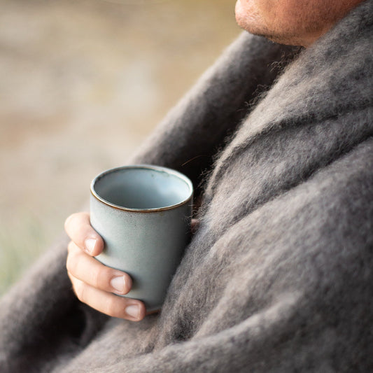 Slate Mohair Blanket