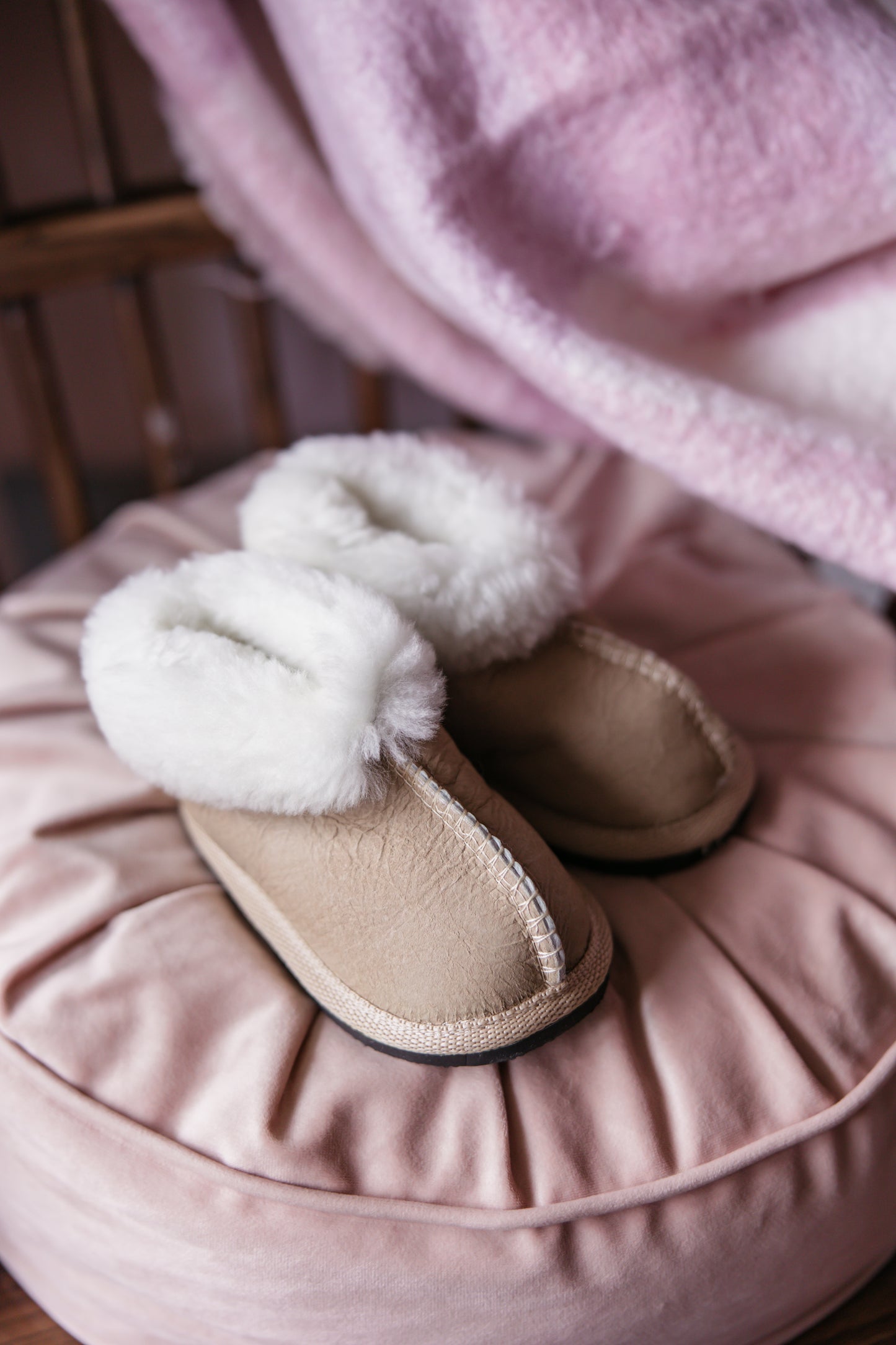 100% Sheepskin Wool Pantoffels - Kids