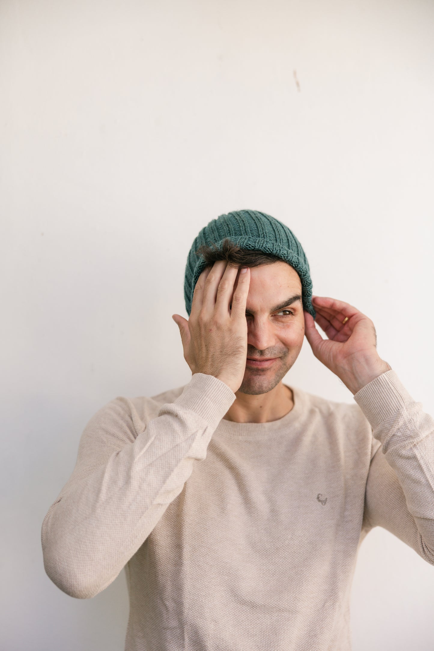Knitted Mohair & Wool Beanie